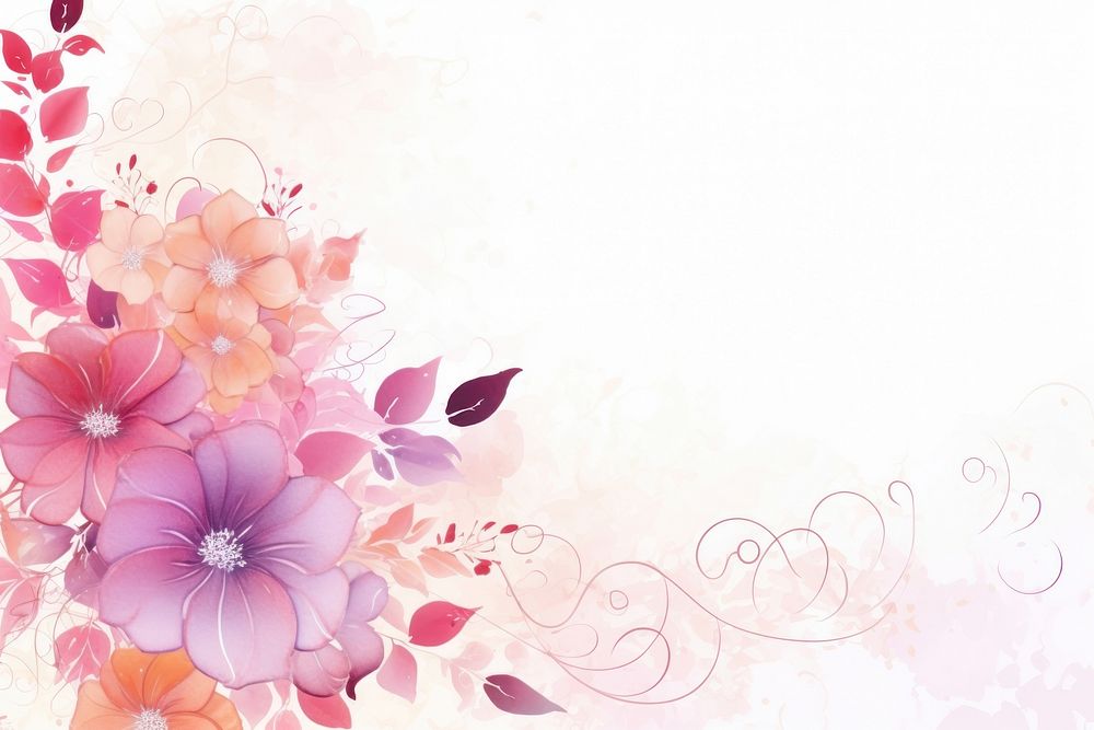 Watercolor flower pattern backgrounds abstract.