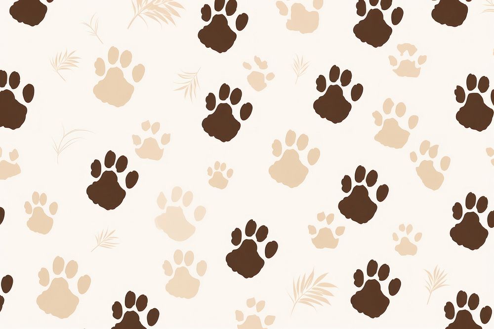 Pawprint pattern brown backgrounds.