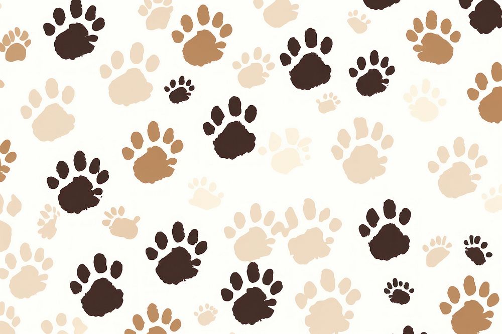 Pawprint pattern brown dog.