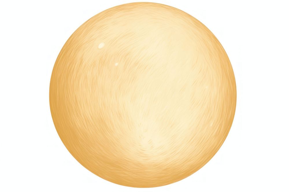 Gold moon sphere egg white background.