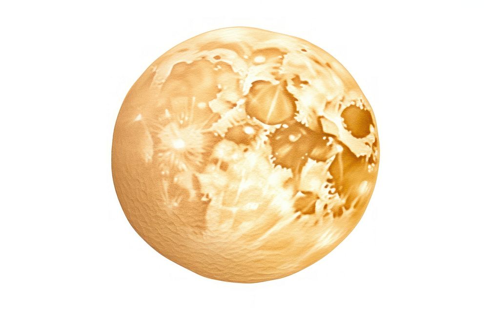 Gold moon sphere planet space.