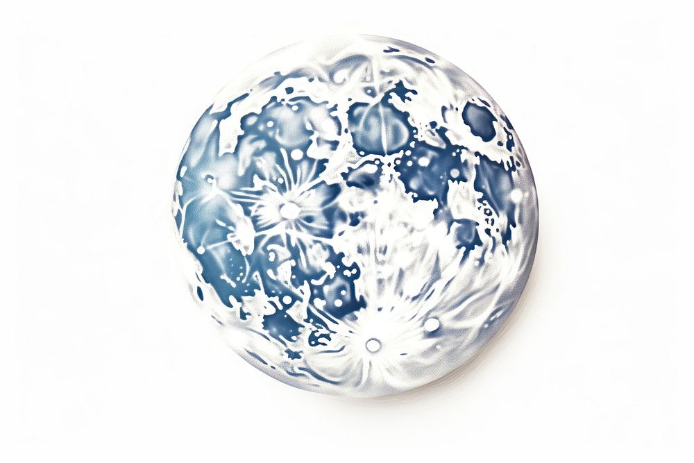 White moon porcelain sphere art.