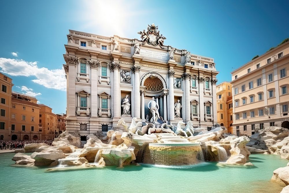 Rome fountain architecture building.