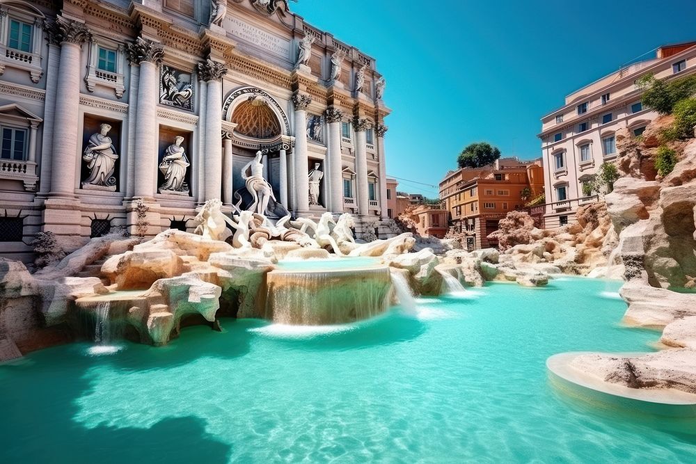 Rome architecture fountain building.