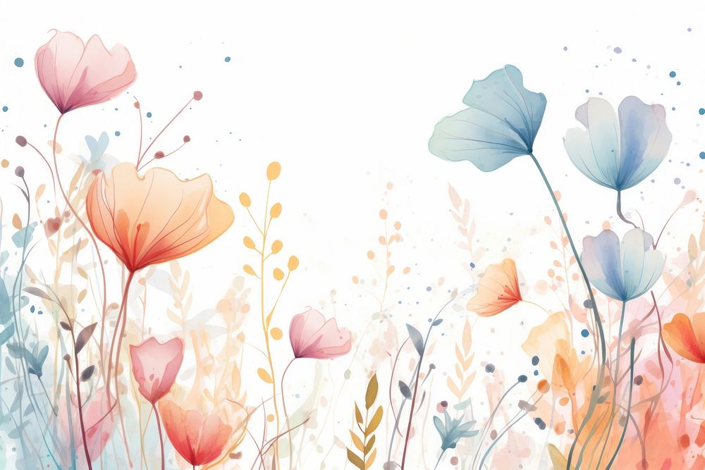 Flower watercolor flower nature backgrounds.