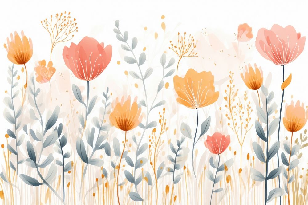 Flower watercolor flower backgrounds pattern.