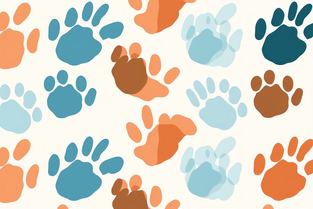 Paw print footprint pattern pet.