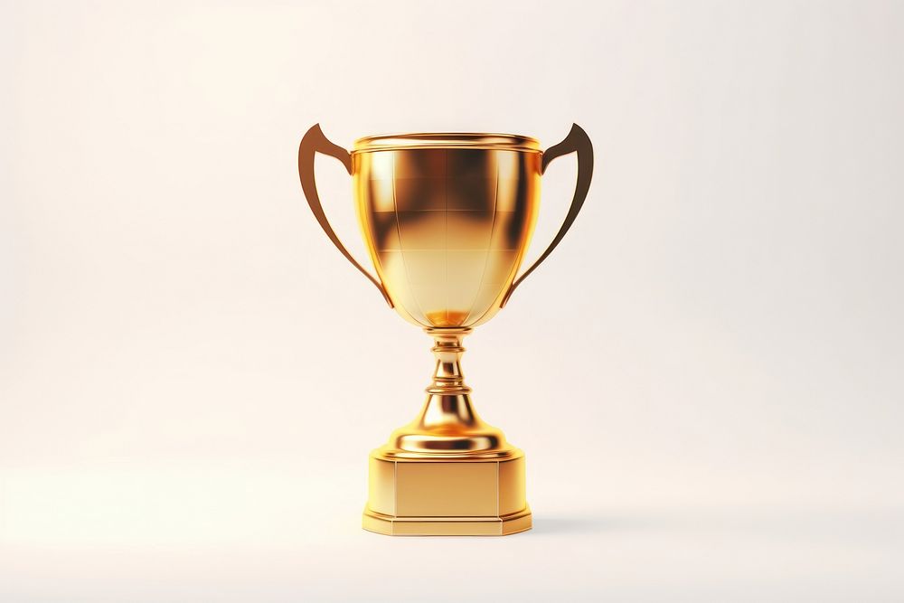 Gold winner award cup trophy achievement investment.