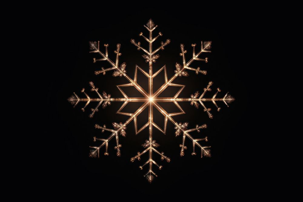 Bronze snowflake backgrounds light night.