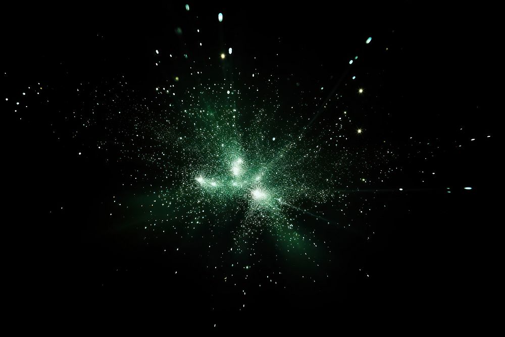 Green Fairy dust astronomy fireworks nature.