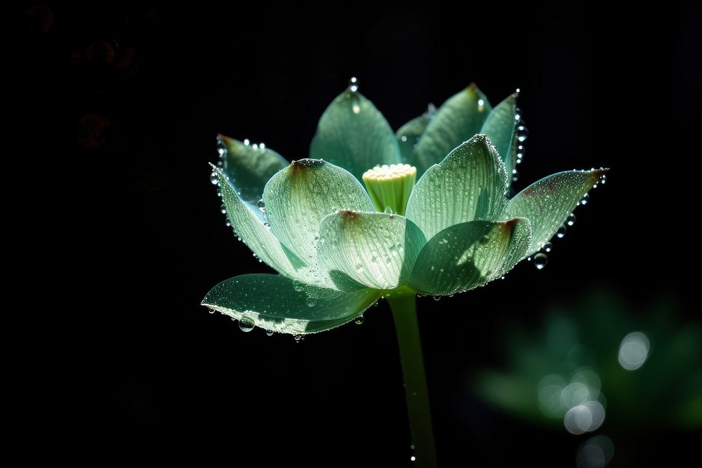 Light green lotus flower plant petal leaf.