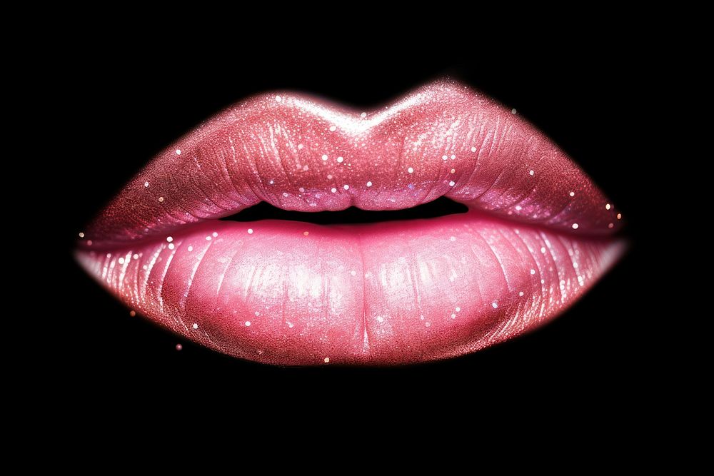 Lipstick pink red black background.