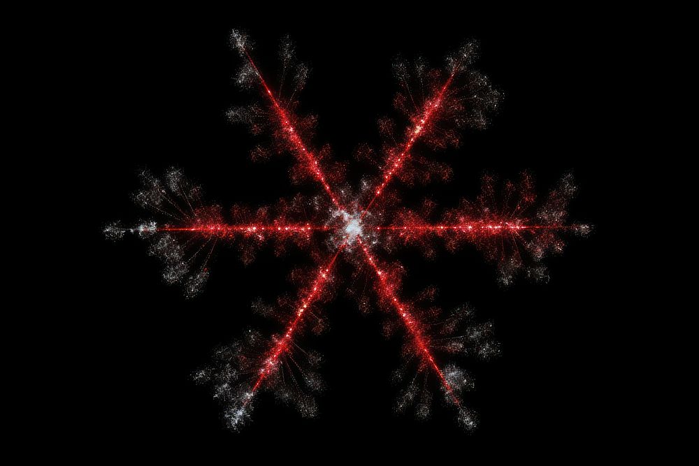 Red snowflake astronomy fireworks night.
