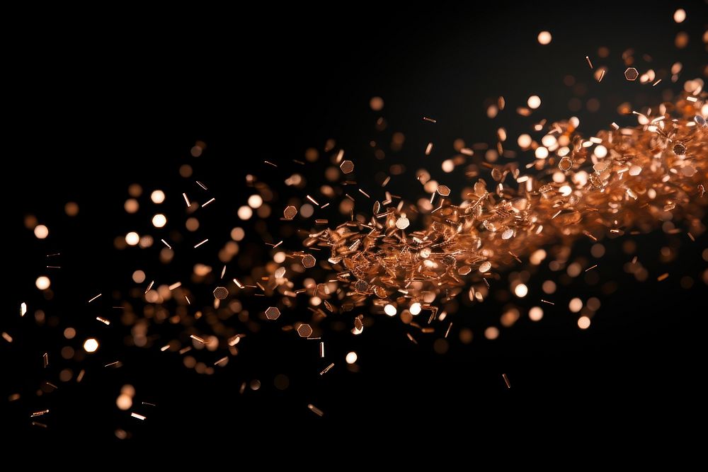 Rose gold Fairy dust fireworks glitter sparks.