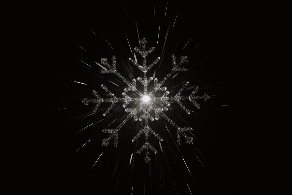 Sliver snowflake light chandelier fireworks.