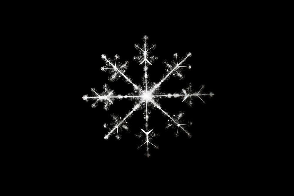 Snowflake night black black background.