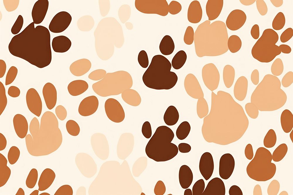 Paw print pattern backgrounds brown.