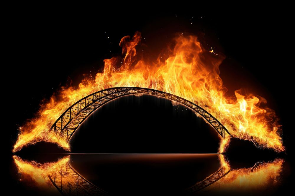 Bridge fire architecture bonfire.