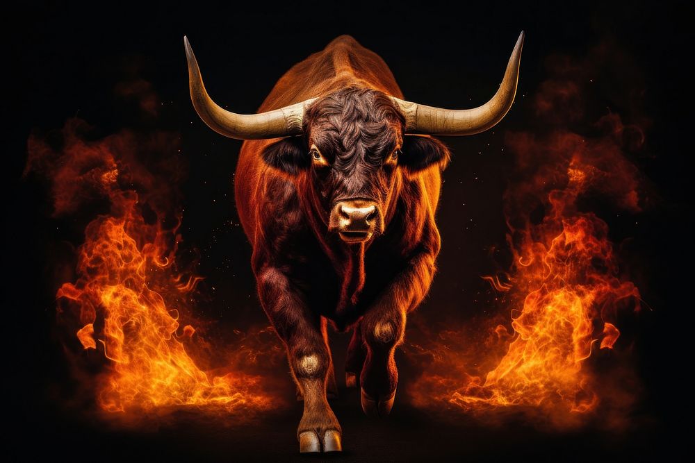 Bull fire livestock cattle. | Free Photo - rawpixel