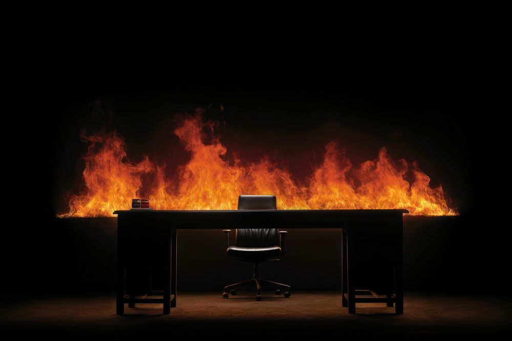 Desk fire bonfire chair.