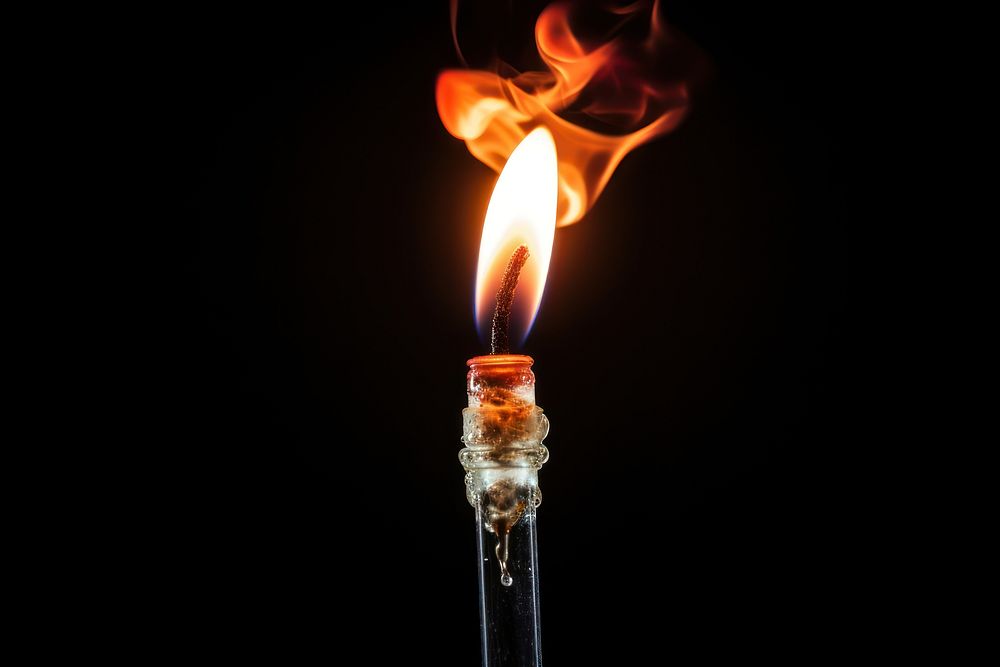 Drug fire candle light.