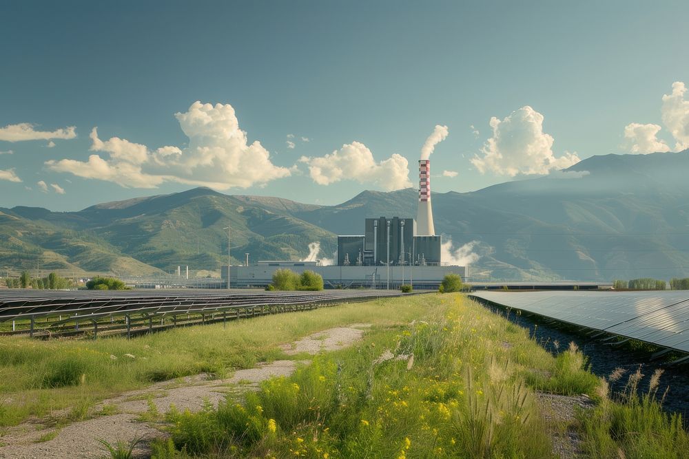 Nuclear Power Station landscape architecture outdoors.
