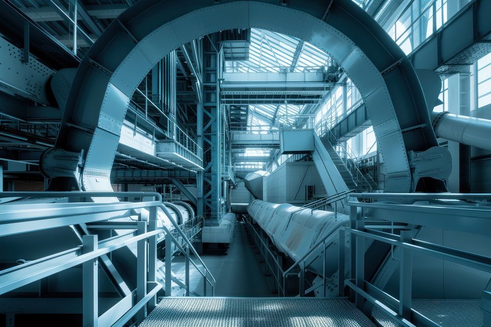 Modern factory architecture technology building. | Free Photo - rawpixel