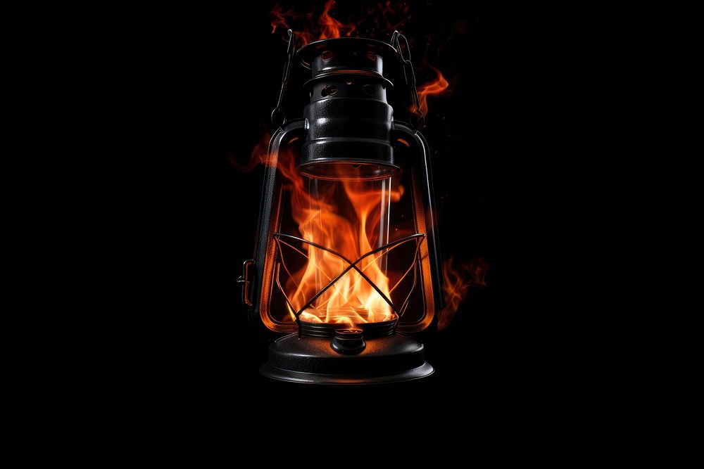 Lantern fire bonfire black.