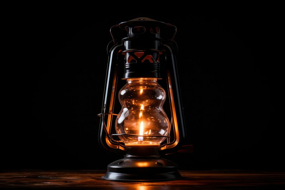 Lantern black lamp fire.