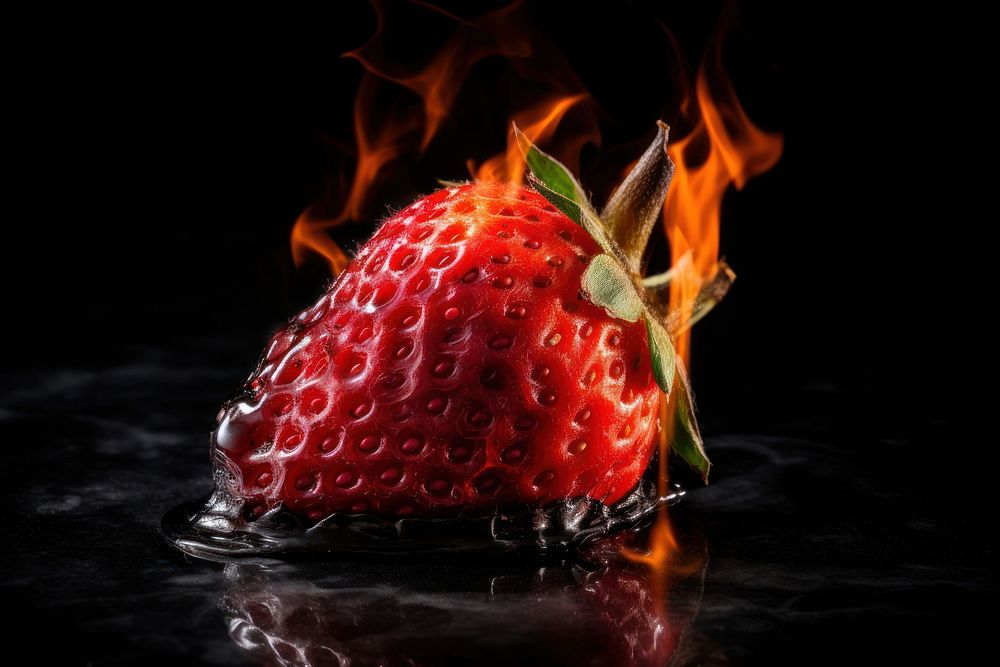 Stawberry fire strawberry fruit.
