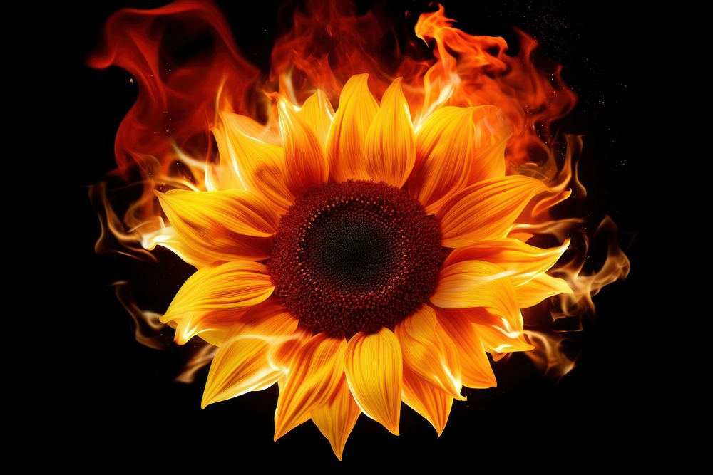Sunflower fire pattern plant.