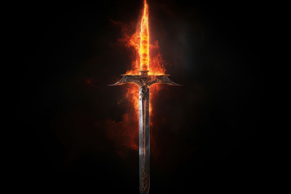 Sword weapon dagger fire.