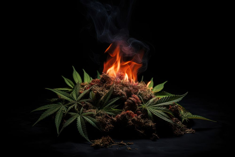 Weed fire plant flame.