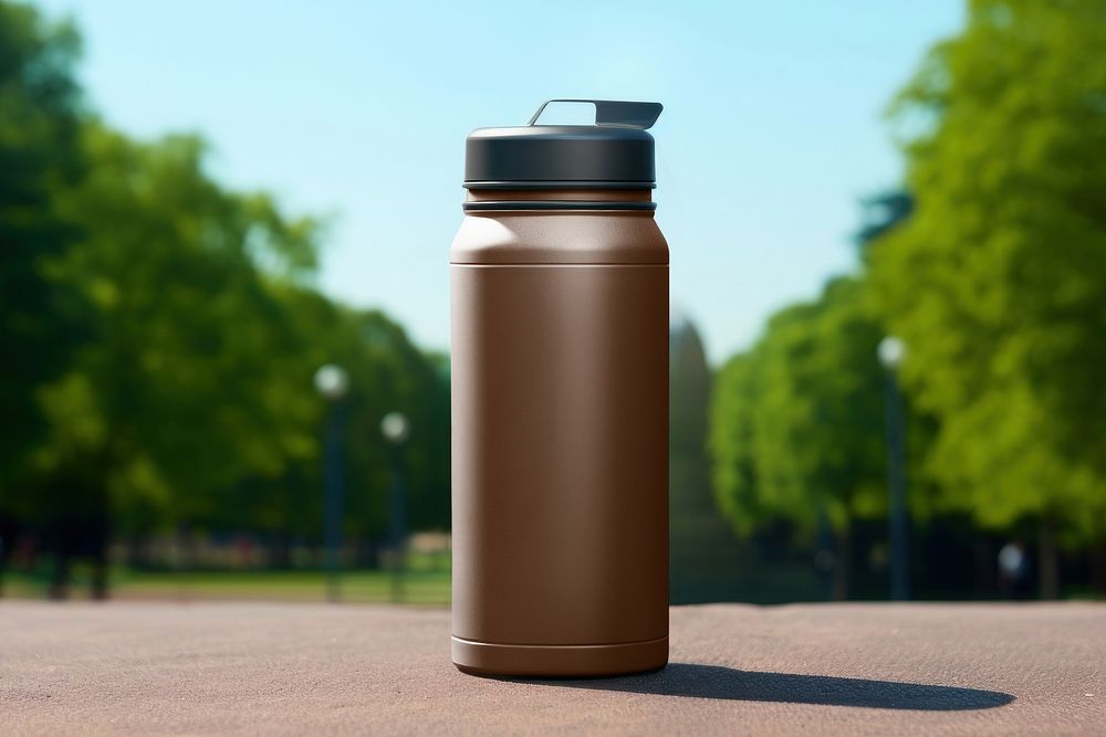 Brown insulated water bottle
