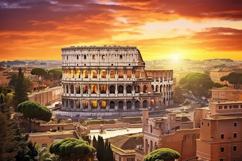 Rome colosseum landmark outdoors.
