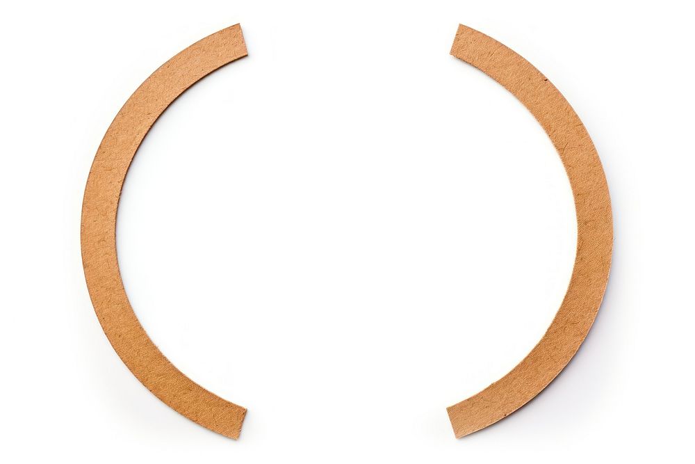 Circle shape adhesive strip white background simplicity crescent.