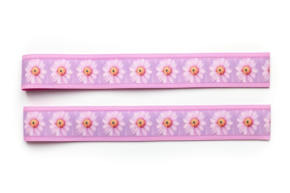 Cute flower pattern adhesive strip white background accessories accessory.