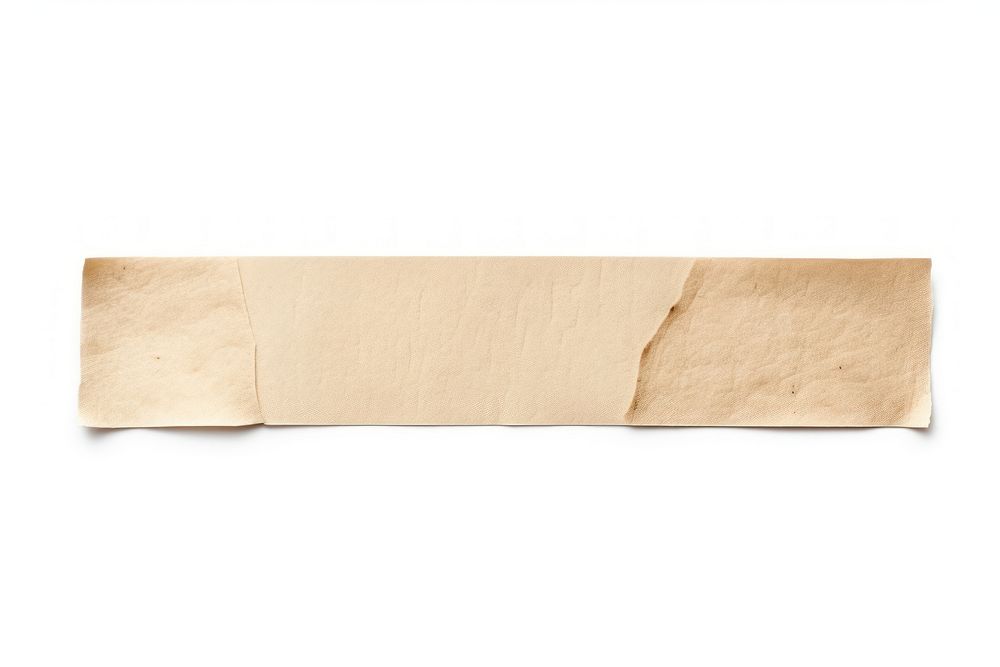 Beige adhesive strip paper white background simplicity.