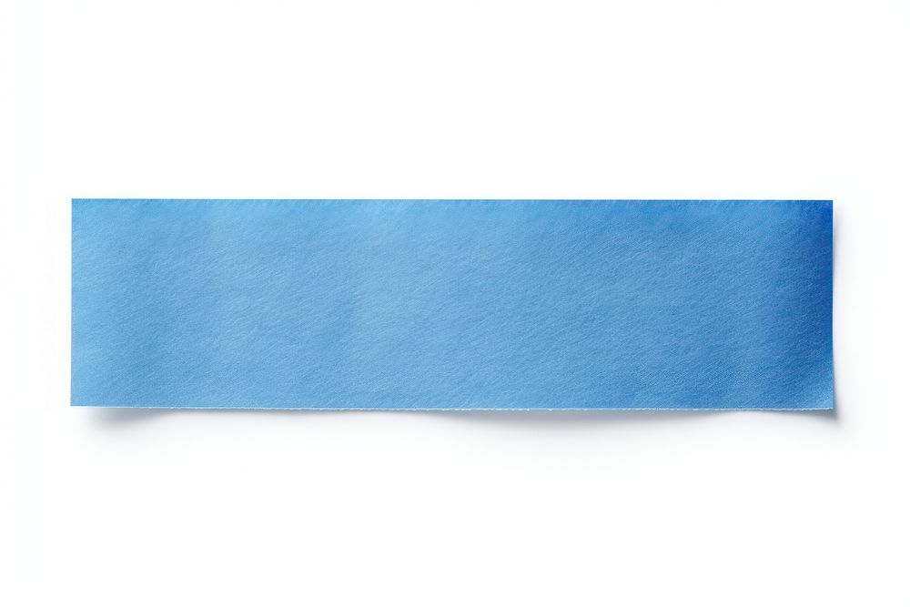 Blue paper adhesive strip white background accessories simplicity.
