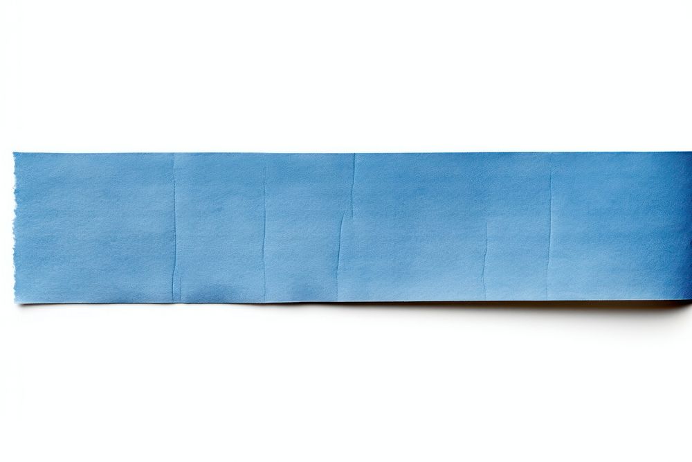 Blue paper adhesive strip white background accessories rectangle.