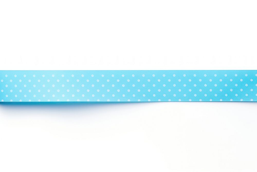 Blur and light blue dot pattern adhesive strip white background rectangle turquoise.