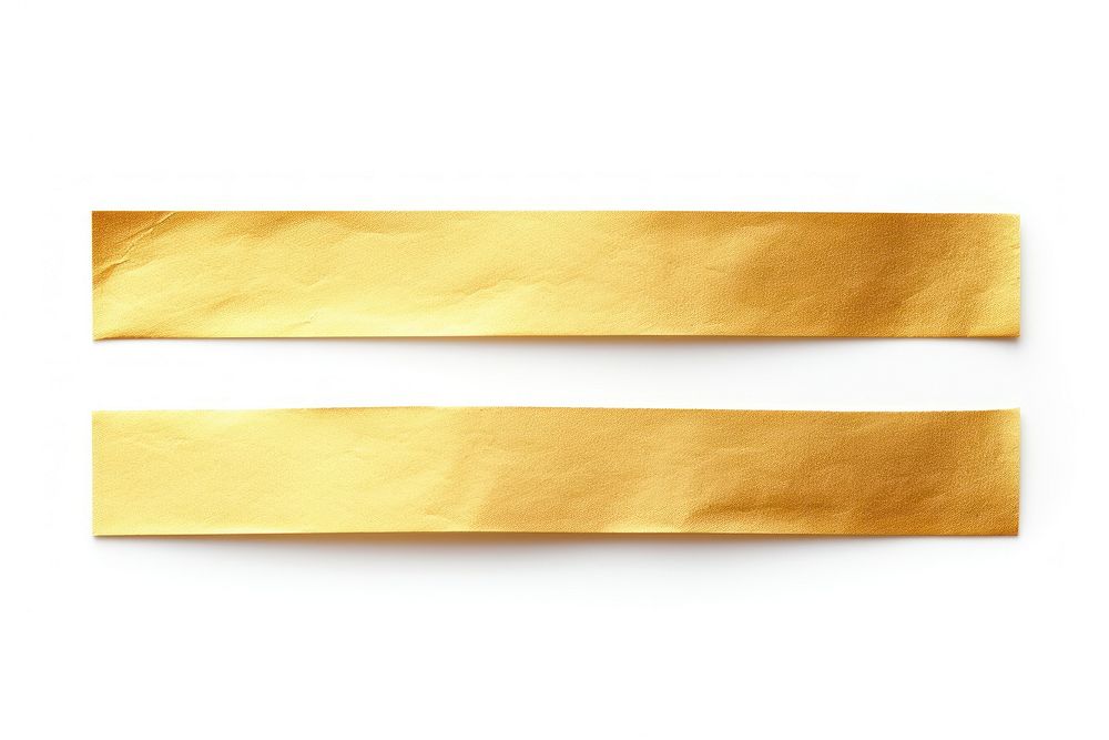 Line paper adhesive strip gold white background rectangle.