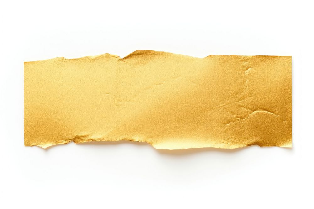 Gold paper adhesive strip backgrounds white background rectangle.