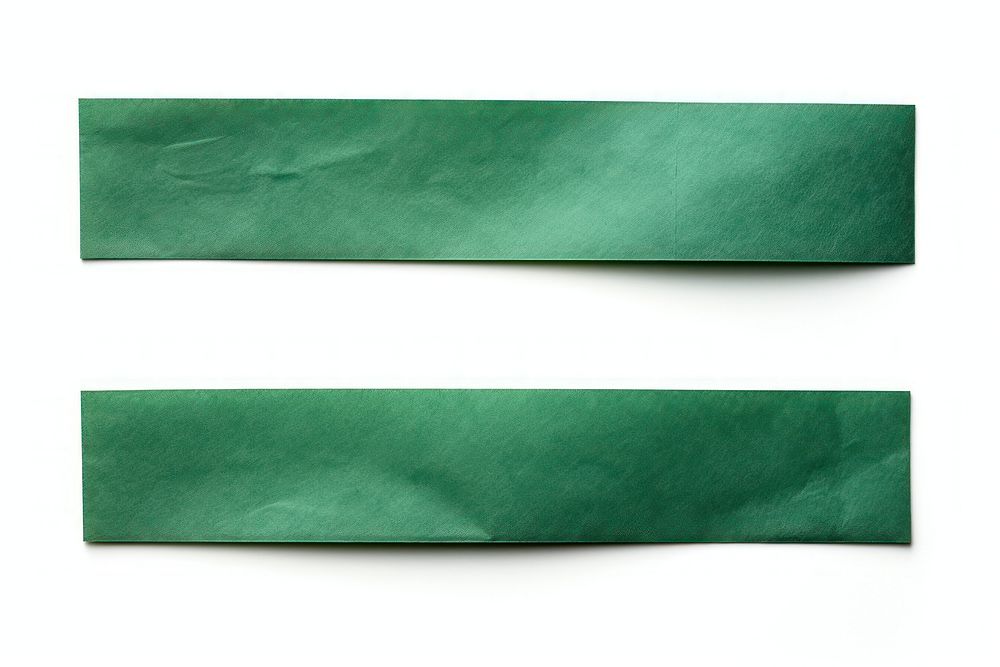 Green paper adhesive strip white background blackboard turquoise.