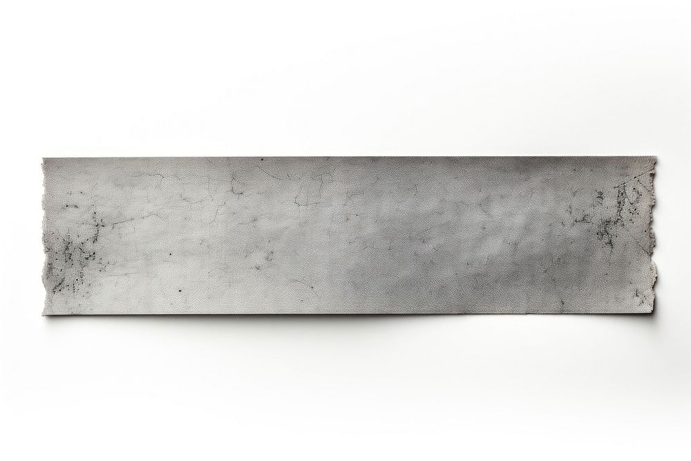 Grey adhesive strip white background rectangle aluminium.