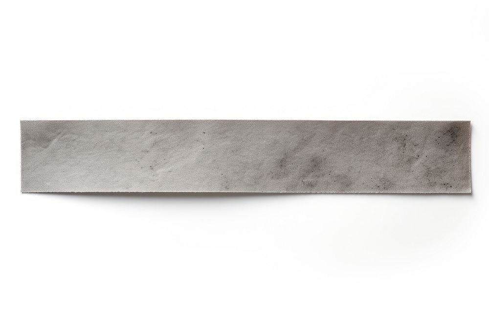 Grey adhesive strip blade knife white background.