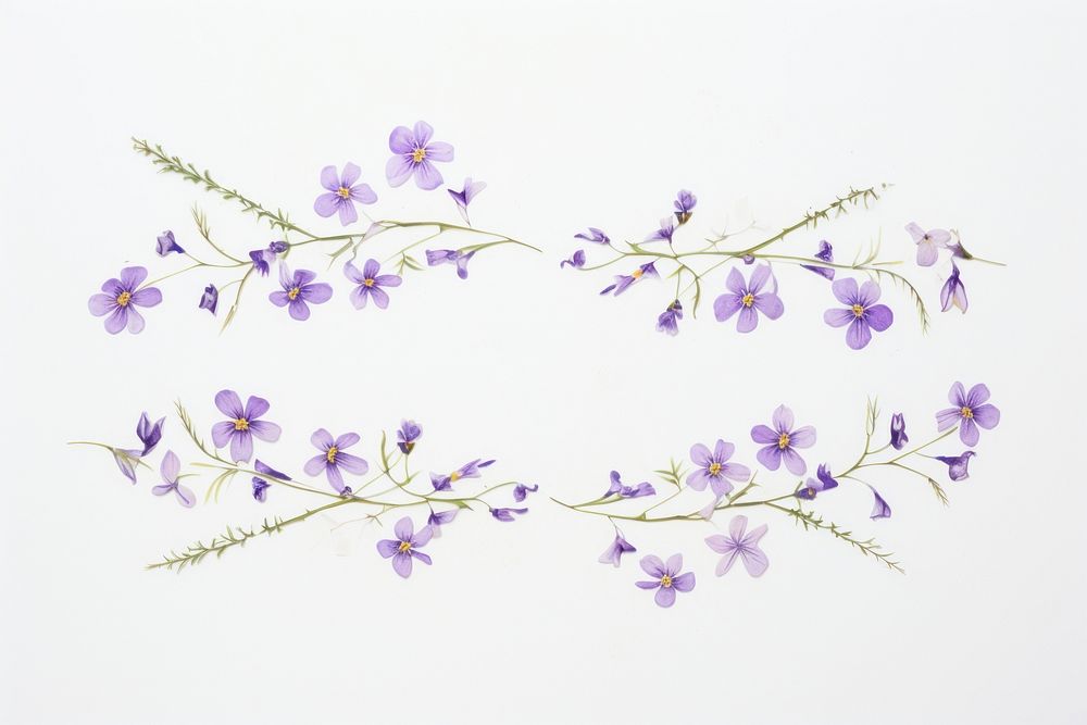 Flower pattern adhesive strip lavender blossom purple.