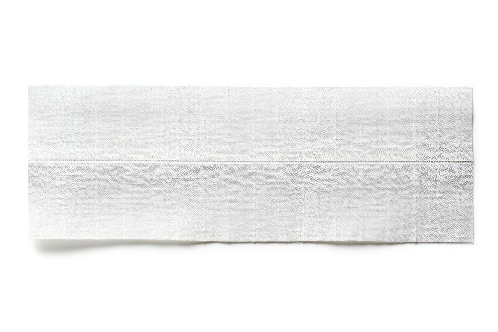 Line pattern adhesive strip linen white white background.