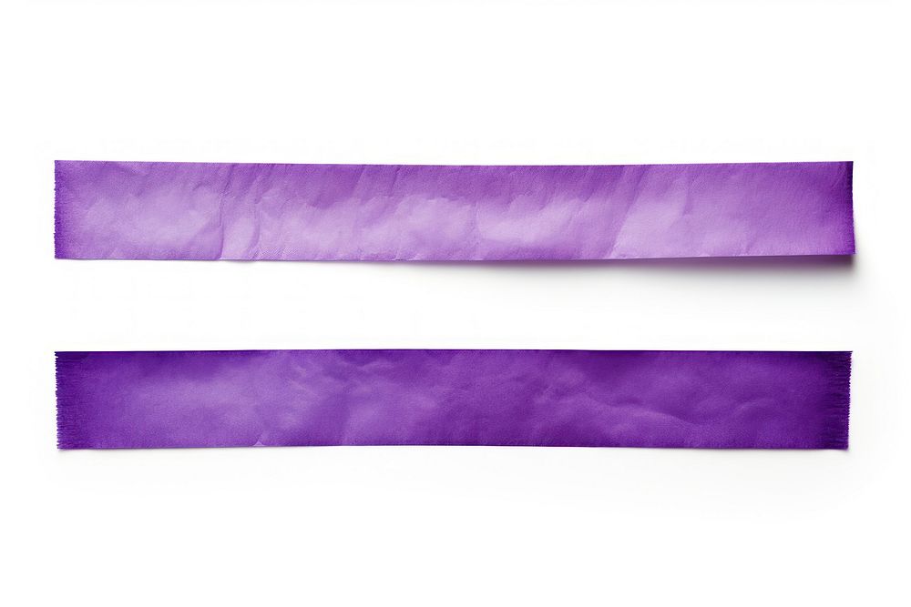 Purple adhesive strip paper white background rectangle.