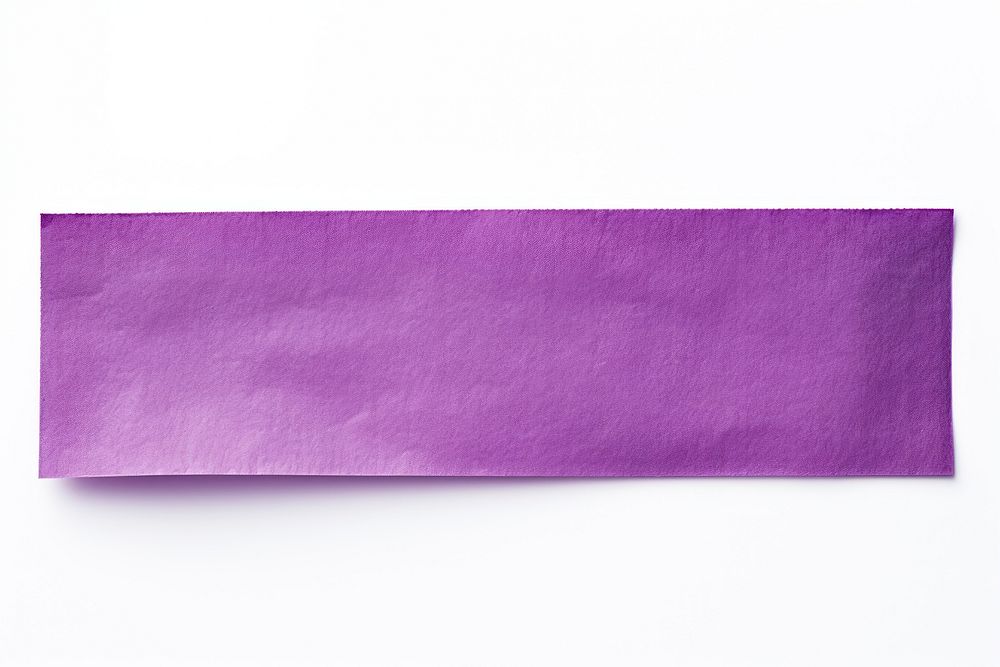 Purple adhesive strip paper white background simplicity.
